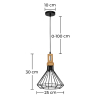 Buy Retro Ceiling Lamp - Design Pendant Lamp - Vilma Black 59162 home delivery