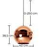 Ceiling Lamp - Ball Design Pendant Lamp - 40cm - Range image 7