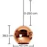 Ceiling Lamp - Ball Design Pendant Lamp - 40cm - Range image 7
