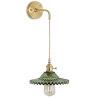 Buy Gold metal and glass wall lamp - Scarlet Green 59165 - in the UK