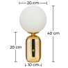 Buy Table Lamp - Living Room Lamp - Globe Design - Party Gold 59167 in the United Kingdom