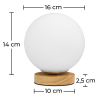 Buy Table Lamp - Globe Design Living Room Lamp - Mon Natural wood 59169 with a guarantee