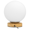 Buy Table Lamp - Globe Design Living Room Lamp - Mon Natural wood 59169 - prices