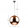 Buy  Ceiling Lamp - Metal Globe Pendant Lamp - 25cm - Range Bronze 51297 home delivery