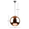  Ceiling Lamp - Metal Globe Pendant Lamp - 25cm - Range image 7