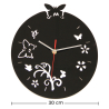Buy Butterflies and Flowers Wall Clock Unique 54918 at Privatefloor