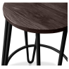 Buy Round Stool - Industrial Design - Wood & Metal - 74cm - Hairpin Black 58321 home delivery