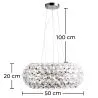 Ceiling Lamp - Crystal Globe Pendant Lamp - 50cm - Savoni image 7