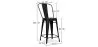 Bar Stool with Backrest - Industrial Design - 60cm - Stylix image 7
