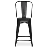 Bar Stool with Backrest - Industrial Design - 60cm - Stylix image 7