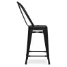 Bar Stool with Backrest - Industrial Design - 60cm - Stylix image 7