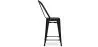 Bar Stool with Backrest - Industrial Design - 60cm - Stylix image 7