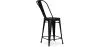 Bar Stool with Backrest - Industrial Design - 60cm - Stylix image 7