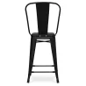 Bar Stool with Backrest - Industrial Design - 60cm - Stylix image 7