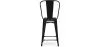 Bar Stool with Backrest - Industrial Design - 60cm - Stylix image 7