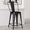 Bar Stool with Backrest - Industrial Design - 60cm - Stylix image 7