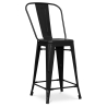 Buy Bar Stool with Backrest - Industrial Design - 60cm - Stylix Grey blue 58410 home delivery