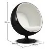 Ball Design Armchair - Upholstered in Faux Leather - Baller image 7
