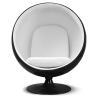 Buy Ball Design Armchair - Upholstered in Faux Leather - Baller White 19540 - in the UK