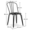 Buy Industrial Style Metal and Dark Wood Chair - Lillor Black 59241 - prices