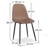 Dining Chair - Upholstered Leatherette - Faby image 7