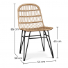 Buy Synthetic wicker dining chair  Natural wood 59255 at Privatefloor