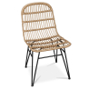 Buy Synthetic wicker dining chair  Natural wood 59255 in the United Kingdom