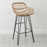 Rattan Bar Stool with Armrests - Boho Bali Style - 75cm - Many image 7