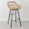 Rattan Bar Stool with Armrests - Boho Bali Style - 75cm - Many image 7