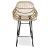 Rattan Bar Stool with Armrests - Boho Bali Style - 75cm - Many image 7