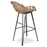 Rattan Bar Stool with Armrests - Boho Bali Style - 75cm - Many image 7
