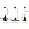 Pack of 3 Pendant Ceiling Lamps - Industrial Design - Extensive image 7
