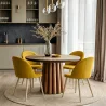 Dining Chair - Upholstered in Fabric - Scandinavian Style - Evelyne image 7