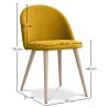 Dining Chair - Upholstered in Fabric - Scandinavian Style - Evelyne image 7