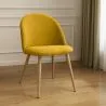 Dining Chair - Upholstered in Fabric - Scandinavian Style - Evelyne image 7