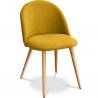 Buy Dining Chair - Upholstered in Fabric - Scandinavian Style - Evelyne Yellow 59261 at Privatefloor