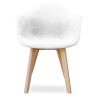 Buy Dining Chair with Armrests - Upholstered in Velvet - Dawick White 59263 - in the UK
