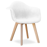 Buy Dining Chair with Armrests - Upholstered in Velvet - Dawick White 59263 in the United Kingdom