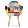 Patchwork Upholstered Dining Chair with Armrests - Pixi image 7