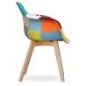 Patchwork Upholstered Dining Chair with Armrests - Pixi image 7