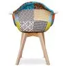 Patchwork Upholstered Dining Chair with Armrests - Pixi image 7