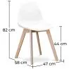 Fabric Upholstered Dining Chair - Scandinavian Style - Denisse image 7