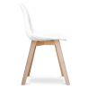 Buy Fabric Upholstered Dining Chair - Scandinavian Style - Denisse White 59267 at Privatefloor