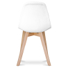 Buy Fabric Upholstered Dining Chair - Scandinavian Style - Denisse White 59267 in the United Kingdom