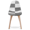 Buy Dining Chair - Upholstered in Black and White Patchwork - Denisse White / Black 59270 - prices