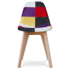 Buy Dining Chair Denisse Scandi style Premium Design - Patchwork Tessa Multicolour 59268 - in the UK