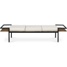 Buy Scandinavian style bench with cushions - Wood and metal Cream 59298 at Privatefloor