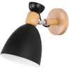 Buy  Wall Lamp - Scandinavian Style - Metal and Wood - Jorson Black 59294 - in the UK