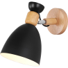 Buy  Wall Lamp - Scandinavian Style - Metal and Wood - Jorson Black 59294 - prices