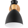 Buy  Wall Lamp - Scandinavian Style - Metal and Wood - Jorson Black 59294 at Privatefloor